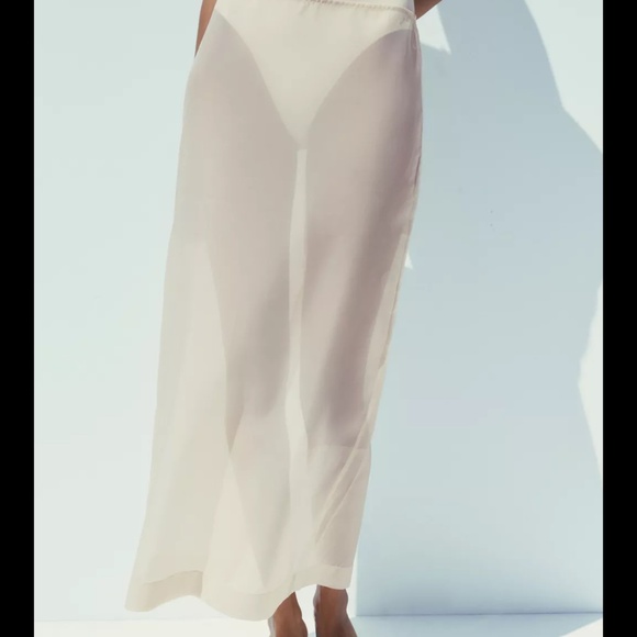 Zara Organza Midi Skirt - Picture 2 of 8